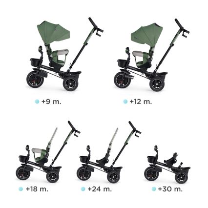 KINDERKRAFT SELECT - Παιδικό τρίκυκλο ποδήλατο SPINSTEP Premium πράσινο