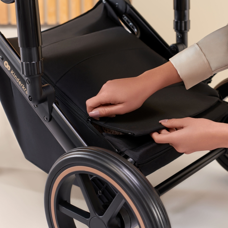 KINDERKRAFT SELECT - Πολυκαρότσι 3σε1 PRIME 2 Premium Dark πράσινο + κάθισμα αυτοκινήτου