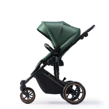 KINDERKRAFT SELECT - Πολυκαρότσι 3σε1 PRIME 2 Premium Dark πράσινο + κάθισμα αυτοκινήτου