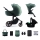 KINDERKRAFT SELECT - Πολυκαρότσι 3σε1 PRIME 2 Premium Dark πράσινο + κάθισμα αυτοκινήτου