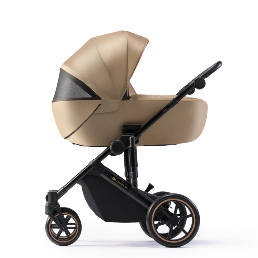 KINDERKRAFT SELECT - Πολυκαρότσι 3σε1 PRIME 2 Premium Sandrose μπεζ + κάθισμα αυτοκινήτου