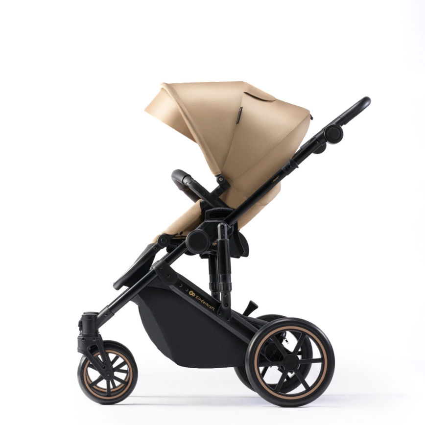 KINDERKRAFT SELECT - Πολυκαρότσι 3σε1 PRIME 2 Premium Sandrose μπεζ + κάθισμα αυτοκινήτου