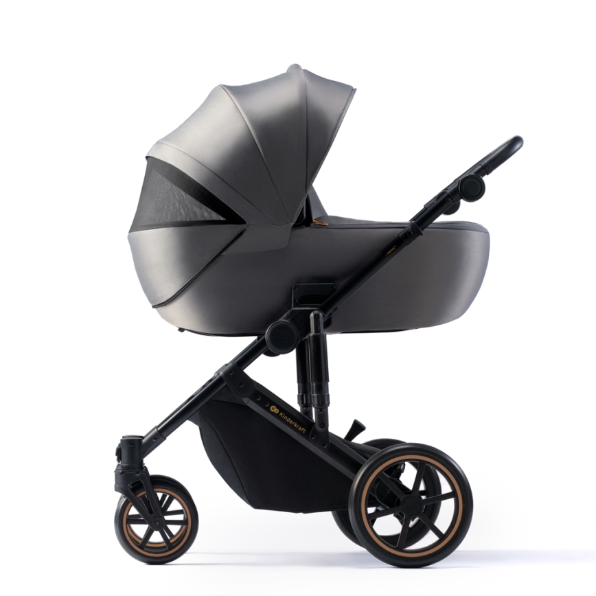KINDERKRAFT SELECT - Πολυκαρότσι 3σε1 PRIME 2 Premium Shadow γκρι + κάθισμα αυτοκινήτου