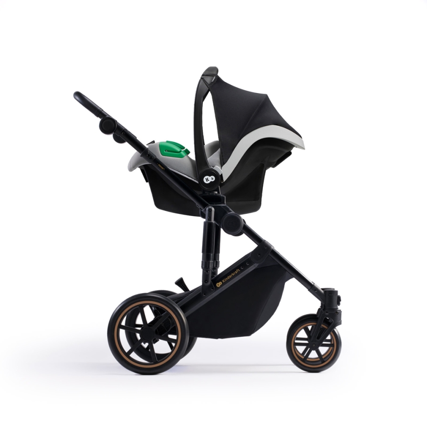 KINDERKRAFT SELECT - Πολυκαρότσι 3σε1 PRIME 2 Premium Shadow γκρι + κάθισμα αυτοκινήτου
