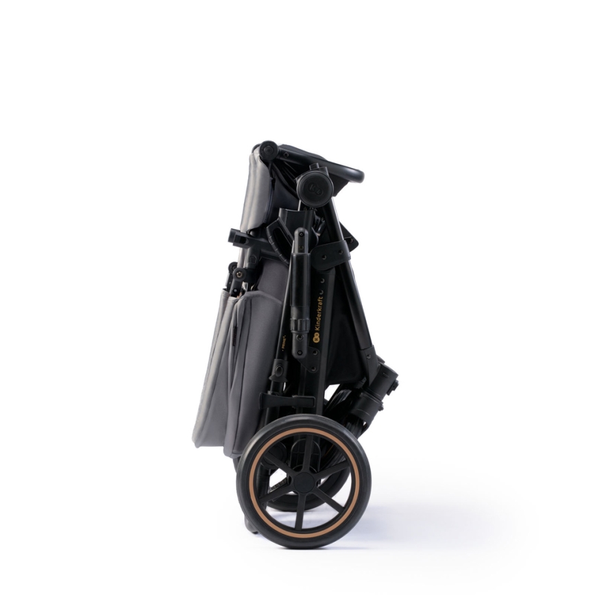 KINDERKRAFT SELECT - Πολυκαρότσι 3σε1 PRIME 2 Premium Shadow γκρι + κάθισμα αυτοκινήτου