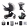 KINDERKRAFT SELECT - Πολυκαρότσι 3σε1 PRIME 2 Premium Shadow γκρι + κάθισμα αυτοκινήτου