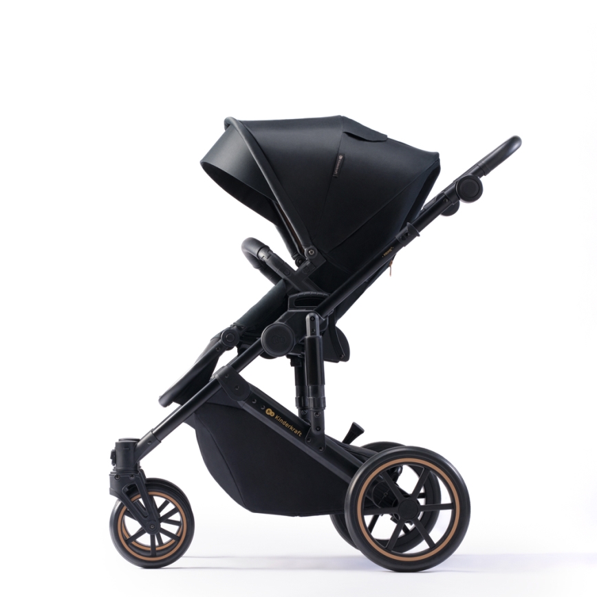KINDERKRAFT SELECT - Πολυκαρότσι 3σε1 PRIME 2 Premium Venezian μαύρο + κάθισμα αυτοκινήτου
