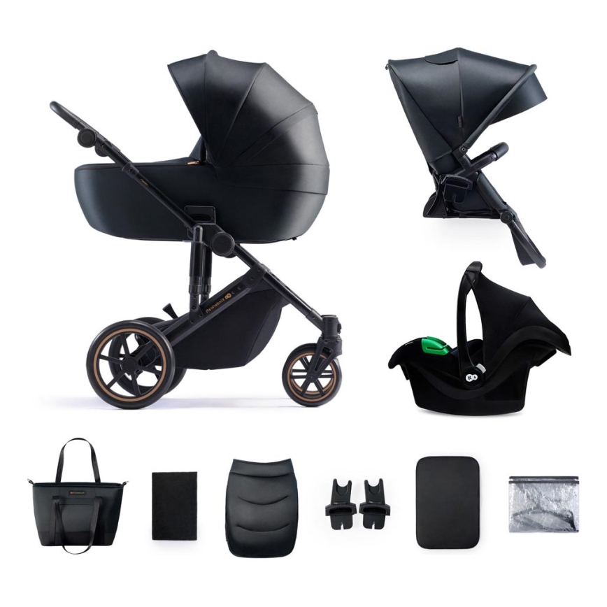 KINDERKRAFT SELECT - Πολυκαρότσι 3σε1 PRIME 2 Premium Venezian μαύρο + κάθισμα αυτοκινήτου