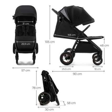 KINDERKRAFT - Αθλητικό παιδικό καρότσι MITZY Air Black