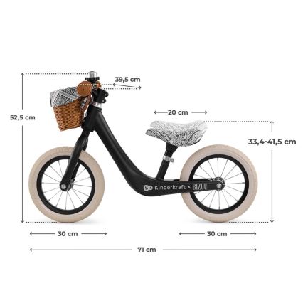 KINDERKRAFT - Ισορροπιστικό ποδήλατο RAPID 2 Lunar Black Bizuu