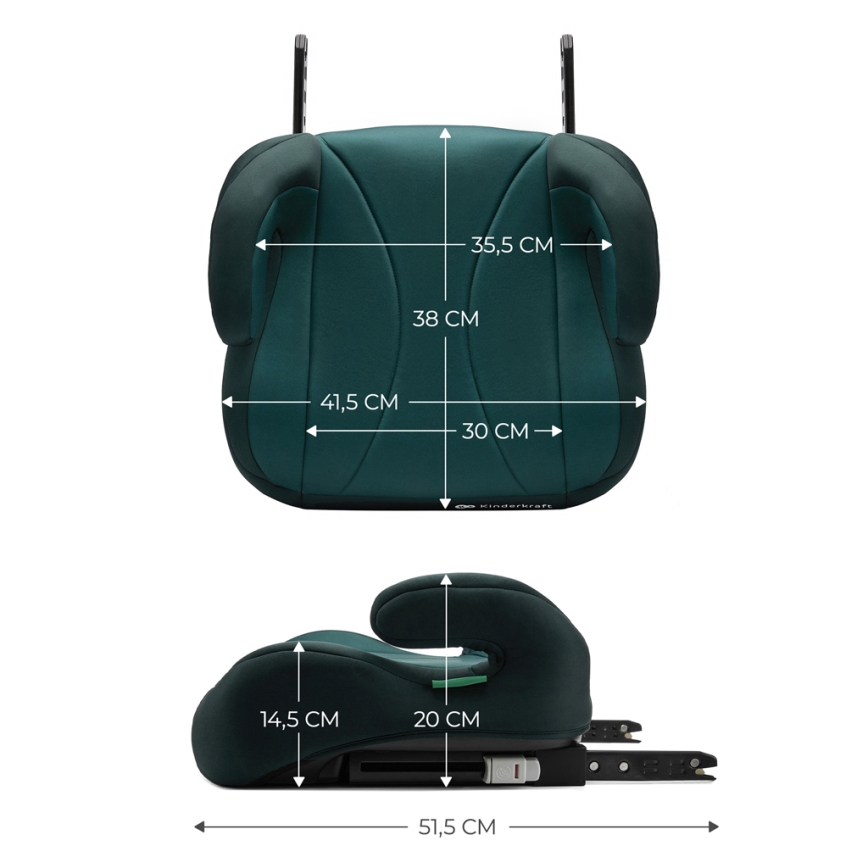 KINDERKRAFT - Κάθισμα αυτοκινήτου booster I-BOOST i-Size 135-150 cm πράσινο