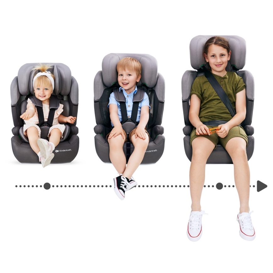 KINDERKRAFT - Κάθισμα αυτοκινήτου COMFORT UP i-Size (76-150 cm) ανοιχτό γκρι