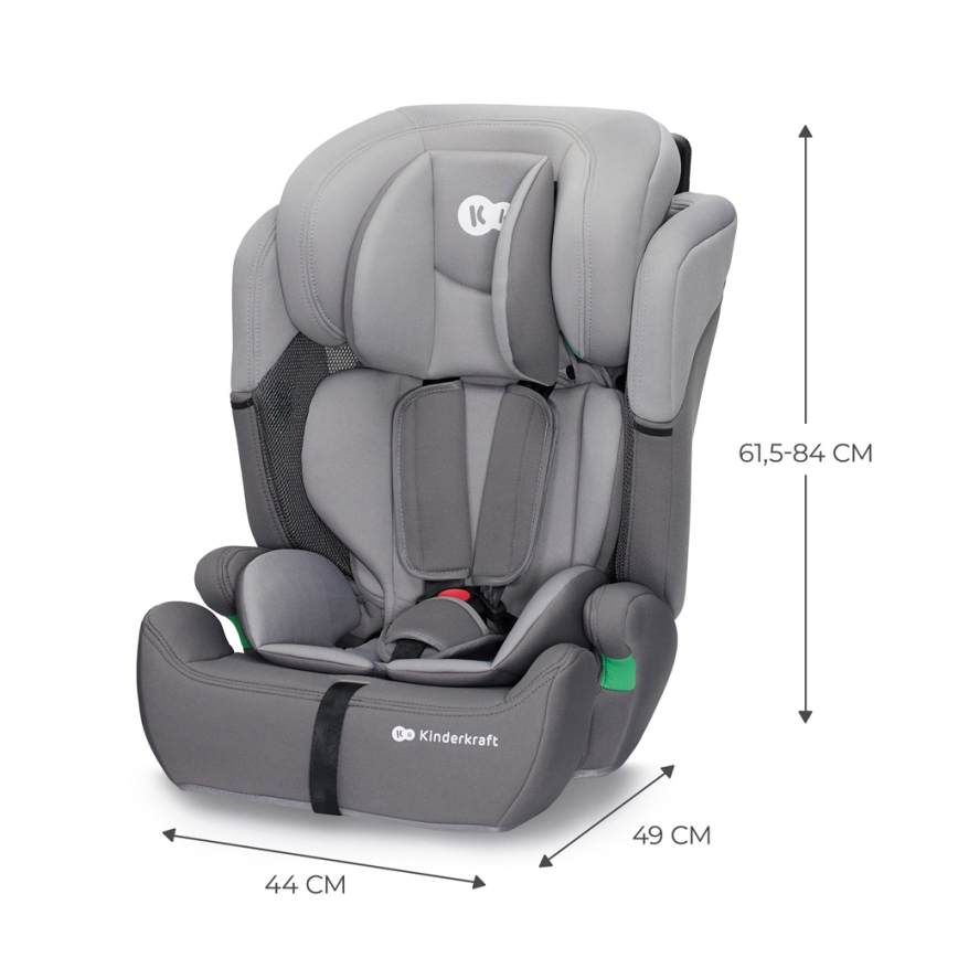KINDERKRAFT - Κάθισμα αυτοκινήτου COMFORT UP i-Size (76-150 cm) ανοιχτό γκρι