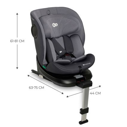 KINDERKRAFT - Κάθισμα αυτοκινήτου I-360 i-Size (40-150 cm) γκρι