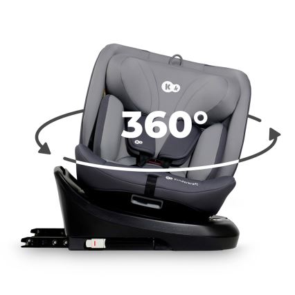 KINDERKRAFT - Κάθισμα αυτοκινήτου I-GROW i-Size (40-150 cm) γκρι