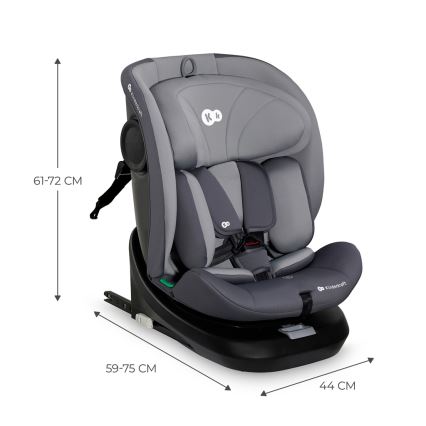 KINDERKRAFT - Κάθισμα αυτοκινήτου I-GROW i-Size (40-150 cm) γκρι
