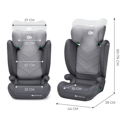 KINDERKRAFT - Κάθισμα αυτοκινήτου I-SPARK i-Size (100-150 cm) γκρι