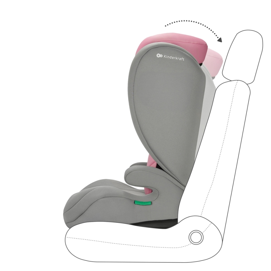 KINDERKRAFT - Κάθισμα αυτοκινήτου I-SPARK i-Size (100-150 cm) ροζ