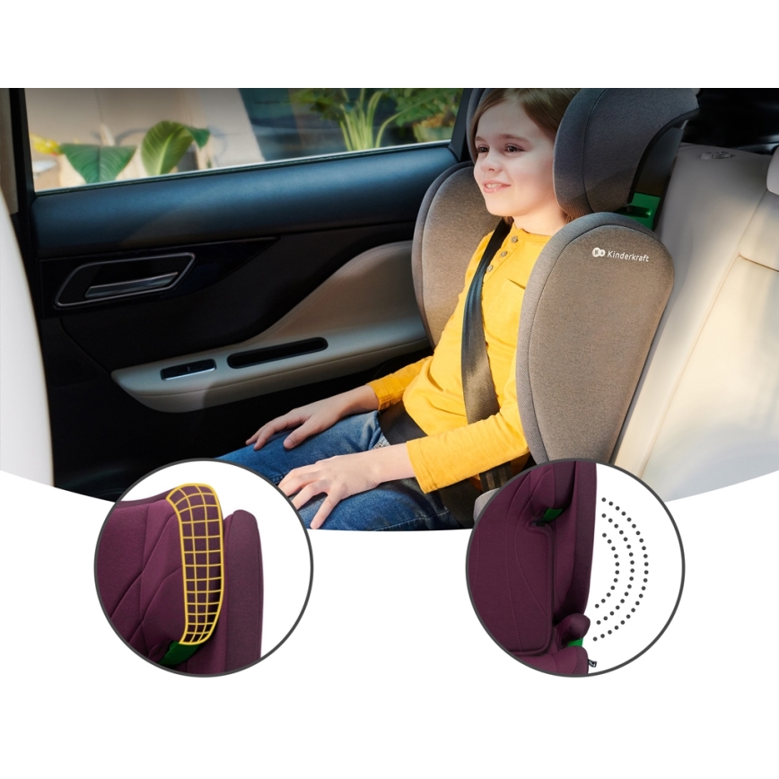 KINDERKRAFT - Κάθισμα αυτοκινήτου JUNIOR FIX 2 (100-150 cm) Cherry pearl