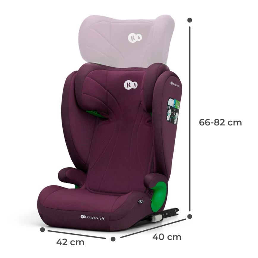 KINDERKRAFT - Κάθισμα αυτοκινήτου JUNIOR FIX 2 (100-150 cm) Cherry pearl