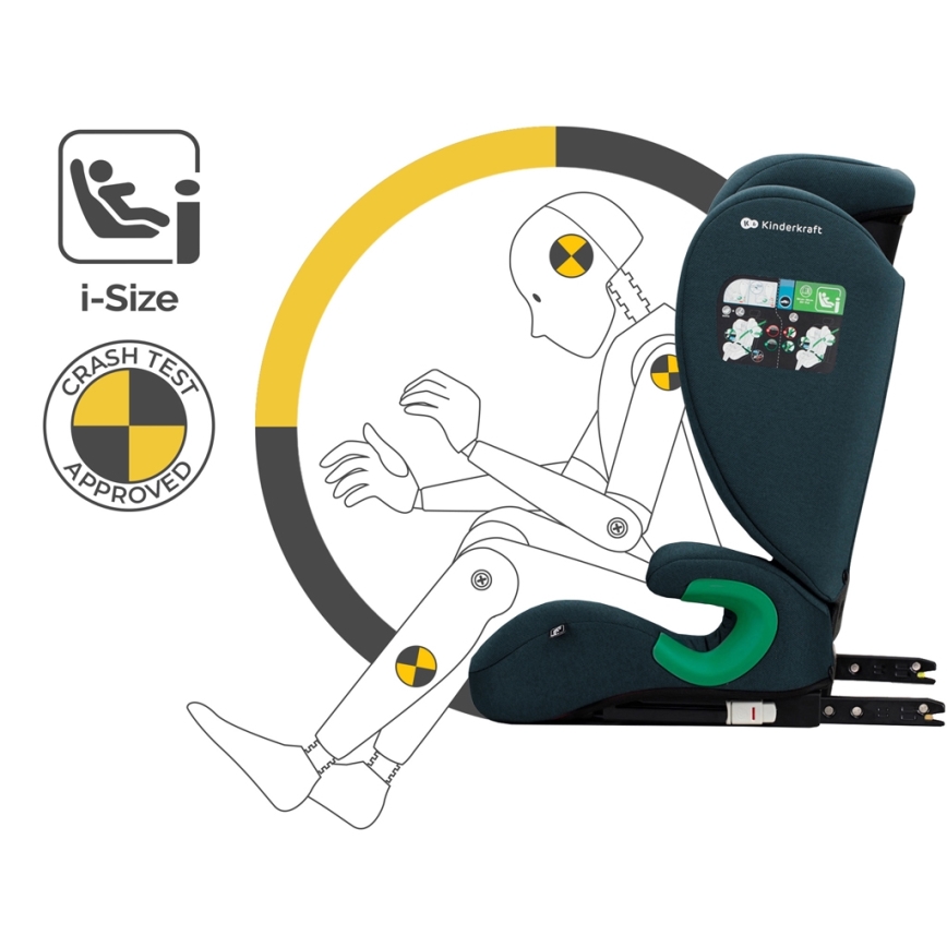 KINDERKRAFT - Κάθισμα αυτοκινήτου JUNIOR FIX 2 (100-150 cm) Harbor μπλε