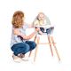 KINDERKRAFT - Καρέκλα φαγητού για μωρά FINI γκρι/λευκό