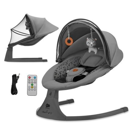 KINDERKRAFT - Κούνια μωρού με μελωδία 2σε1 LUMI 4xAAA σκούρο