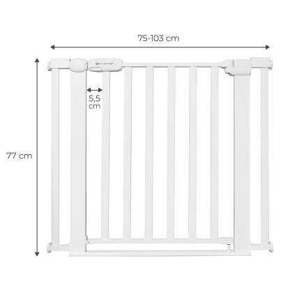 KINDERKRAFT - Μπάρα ασφαλείας LOCK&GO 75-103 cm λευκό