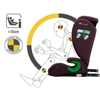 KINDERKRAFT - Παιδικό κάθισμα αυτοκινήτου JUNIOR FIX 2 (100-150 εκ.) Cherry pearl