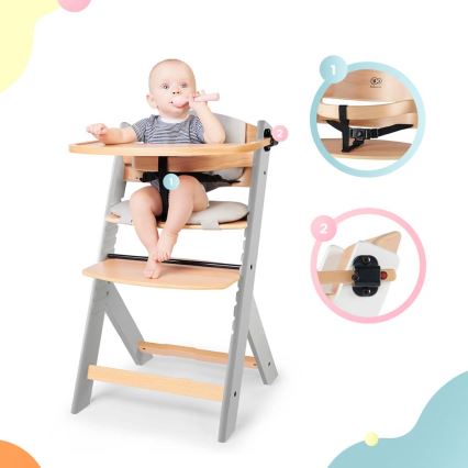 KINDERKRAFT - Baby dining chair with upholstery ENOCK γκρι