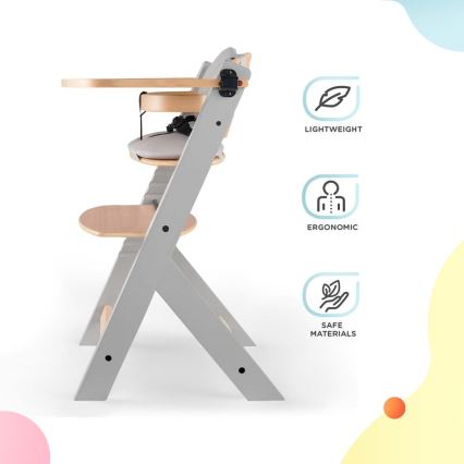 KINDERKRAFT - Baby dining chair with upholstery ENOCK γκρι