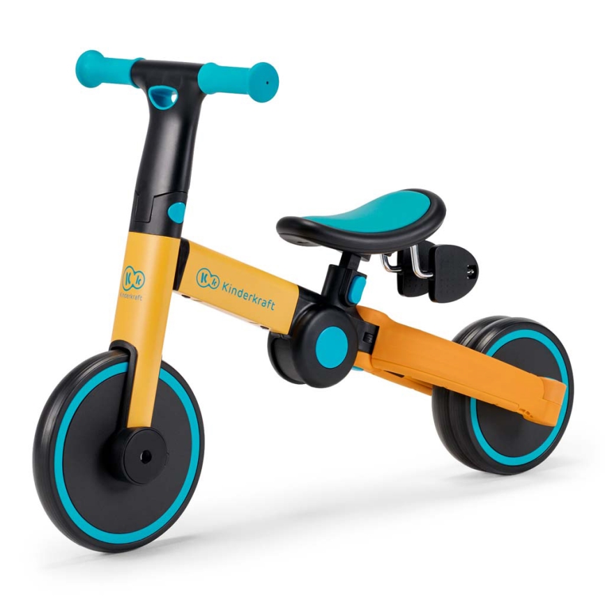 KINDERKRAFT - Παιδικό ποδήλατο ισορροπίας 3σε1 4TRIKE κίτρινο/τουρκουάζ