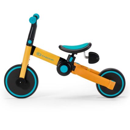 KINDERKRAFT - Παιδικό ποδήλατο ισορροπίας 3σε1 4TRIKE κίτρινο/τουρκουάζ