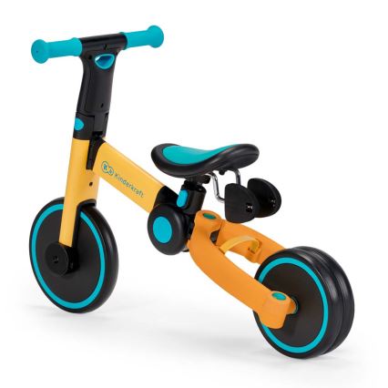 KINDERKRAFT - Παιδικό ποδήλατο ισορροπίας 3σε1 4TRIKE κίτρινο/τουρκουάζ