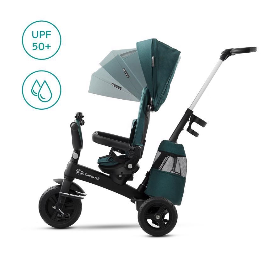 KINDERKRAFT - Παιδικό τρίκυκλο ποδήλατο 5v1 EASYTWIST πράσινο/μαύρο