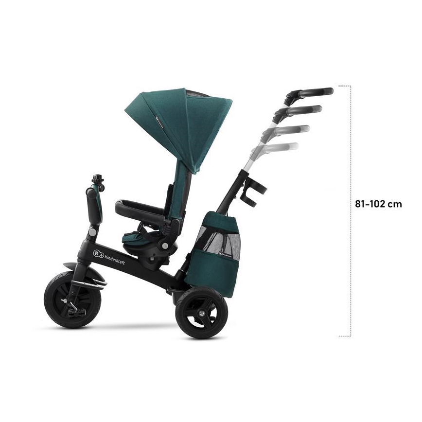 KINDERKRAFT - Παιδικό τρίκυκλο ποδήλατο 5v1 EASYTWIST πράσινο/μαύρο