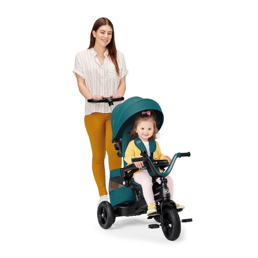 KINDERKRAFT - Παιδικό τρίκυκλο ποδήλατο 5v1 EASYTWIST πράσινο/μαύρο