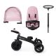 KINDERKRAFT - Παιδικό τρίκυκλο ποδήλατο 5v1 EASYTWIST ροζ/μαύρο