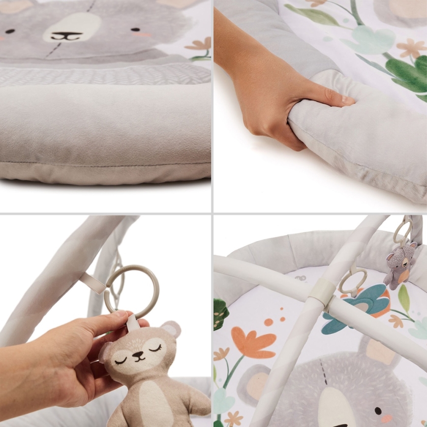 KINDERKRAFT - Παιδικό χαλάκι δραστηριοτήτων COZYPLAY γκρι
