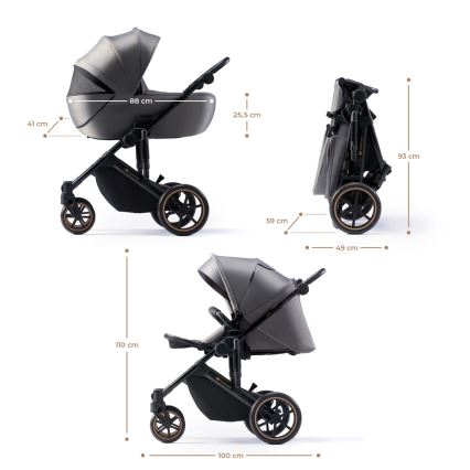 KINDERKRAFT - Πολυκαρότσι 2σε1 PRIME 2 γκρι