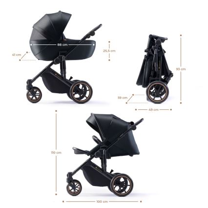KINDERKRAFT - Πολυκαρότσι 2σε1 PRIME 2 μαύρο