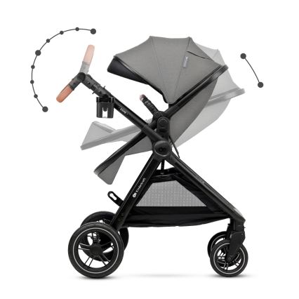 KINDERKRAFT - Πολυκαρότσι 3σε1 ESME Moonlight γκρι + κάθισμα αυτοκινήτου MINK PRO
