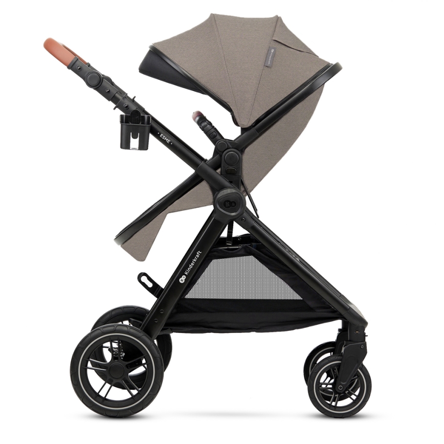 KINDERKRAFT - Πολυκαρότσι 3σε1 ESME Sand μπεζ + κάθισμα αυτοκινήτου MINK PRO