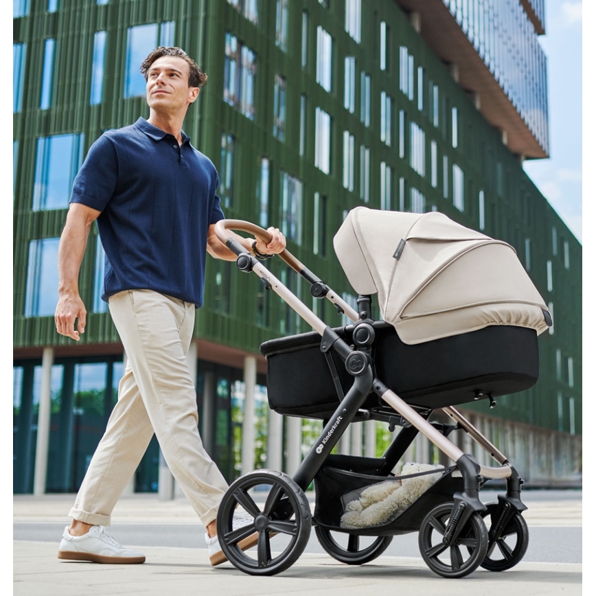 KINDERKRAFT - Πολυκαρότσι 3σε1 MOOV 2 AIR Moonlight γκρι + κάθισμα αυτοκινήτου MINK PRO