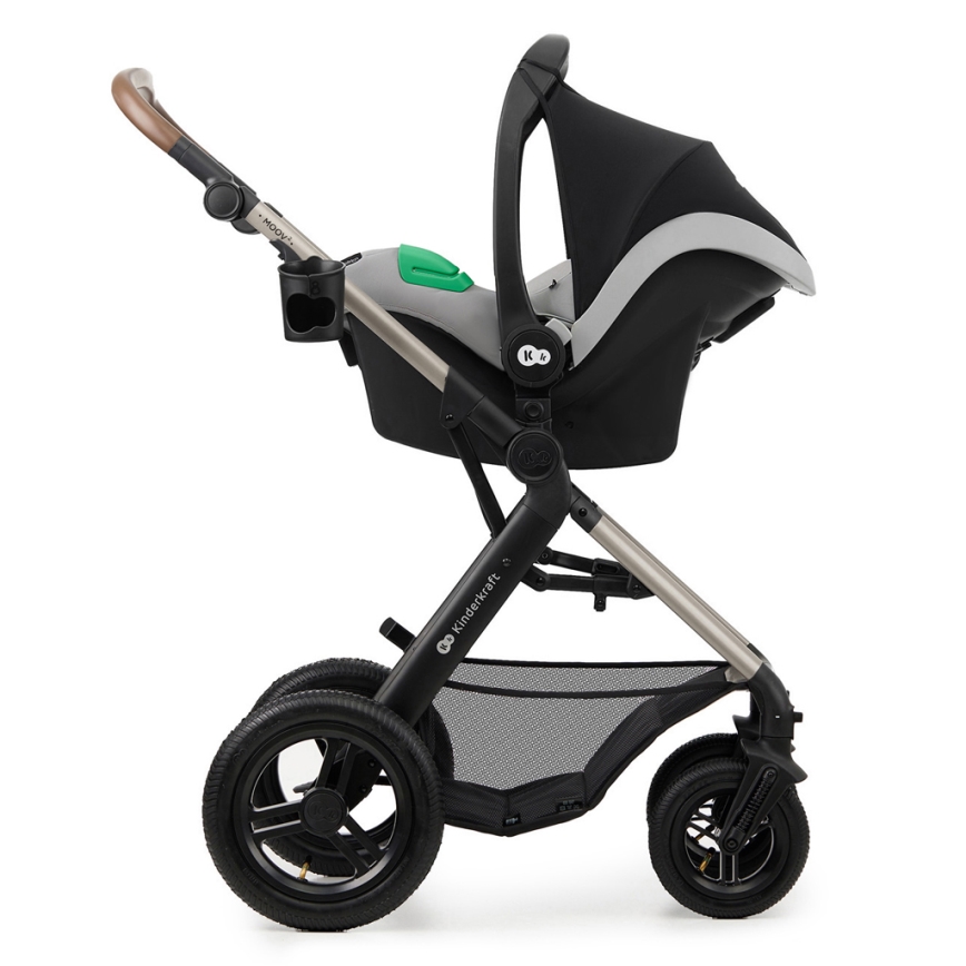 KINDERKRAFT - Πολυκαρότσι 3σε1 MOOV 2 AIR Moonlight γκρι + κάθισμα αυτοκινήτου MINK PRO