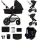 KINDERKRAFT - Πολυκαρότσι 3σε1 MOOV 2 AIR Pure μαύρο + κάθισμα αυτοκινήτου MINK PRO