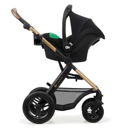 KINDERKRAFT - Πολυκαρότσι 3σε1 MOOV 2 AIR Pure μαύρο + κάθισμα αυτοκινήτου MINK PRO