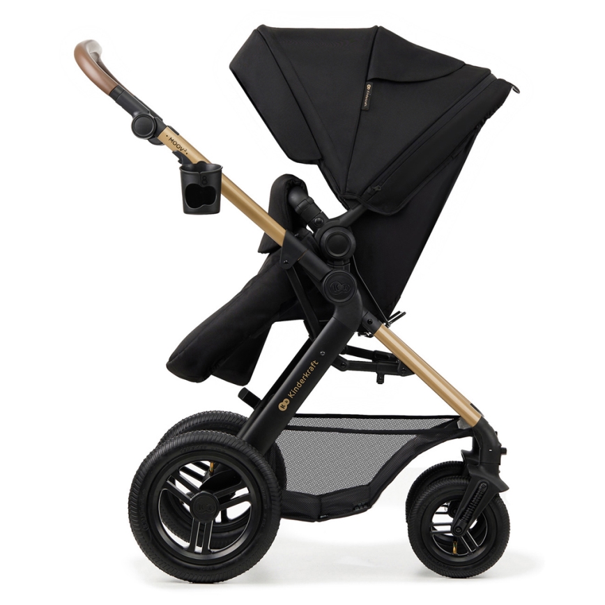 KINDERKRAFT - Πολυκαρότσι 3σε1 MOOV 2 AIR Pure μαύρο + κάθισμα αυτοκινήτου MINK PRO