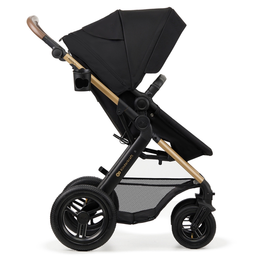 KINDERKRAFT - Πολυκαρότσι 3σε1 MOOV 2 AIR Pure μαύρο + κάθισμα αυτοκινήτου MINK PRO