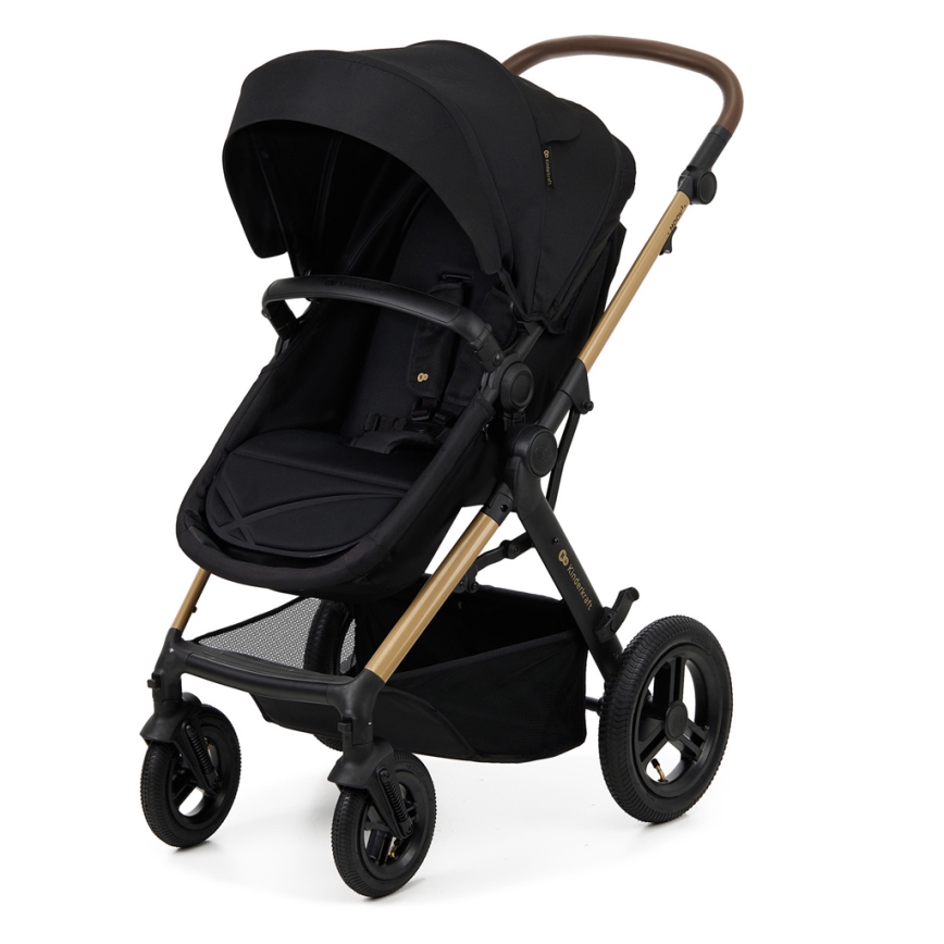 KINDERKRAFT - Πολυκαρότσι 3σε1 MOOV 2 AIR Pure μαύρο + κάθισμα αυτοκινήτου MINK PRO